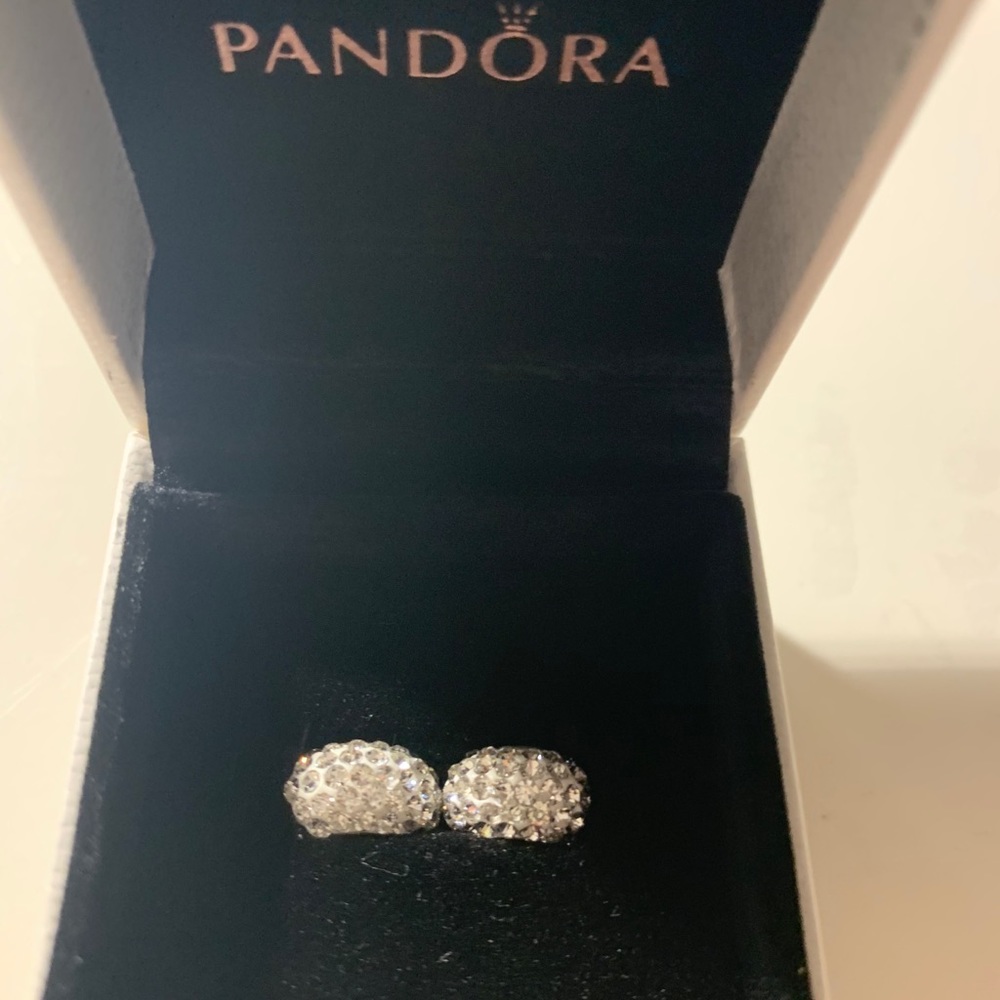 2 White Pandora Charms
